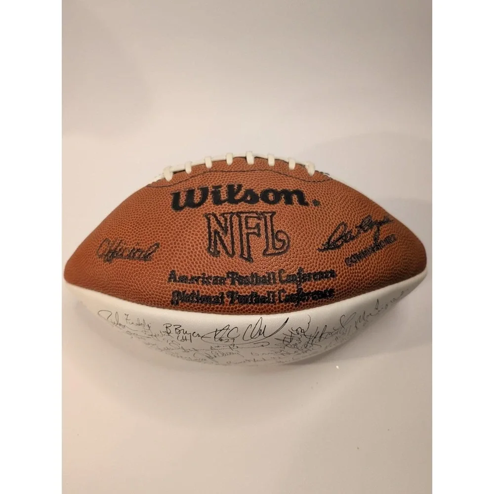 1988 Denver Broncos Team Signed Wilson NFL Football John Elway Auto‎ 30+ Sigs